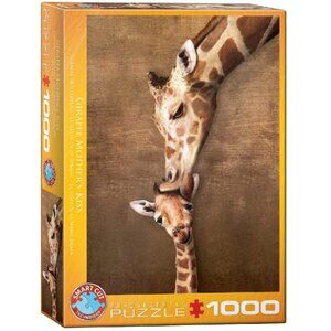 New sealed Eurographics 1000pcs Adult Puzzle -Giraffe Mother's Kiss